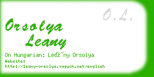 orsolya leany business card